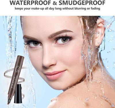 Waterproof Smudge Proof Eyebrow Pen - 1 Pc Brown Shades
