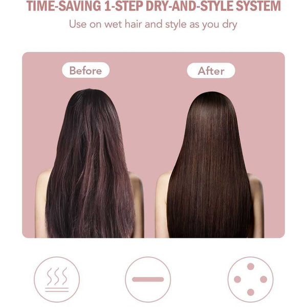 Hot Air Brush Multi-Function Hair Dryer Straightener Curler Comb One Step Professional Salon Hair Styler